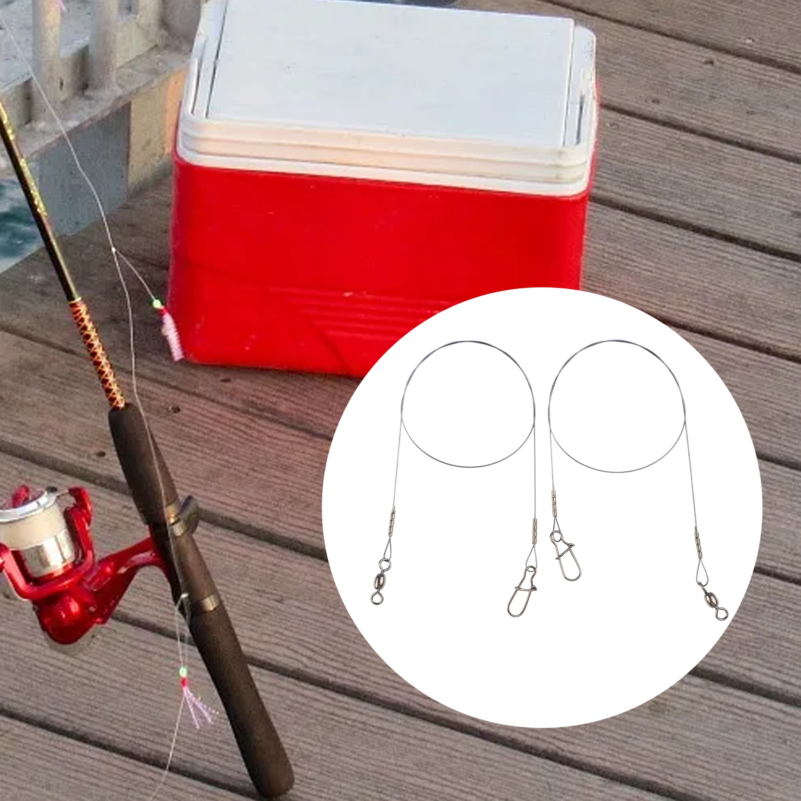 2pc Fishing Titanium Wire Lead - Leader Line 评论和价格
